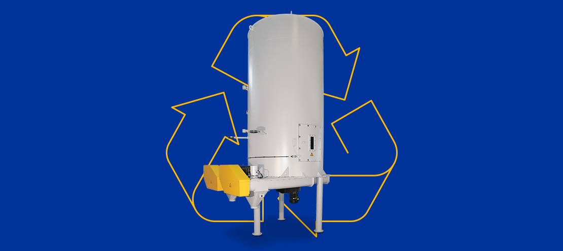 Silos para sistemas de reciclaje de Sikoplast Recycling